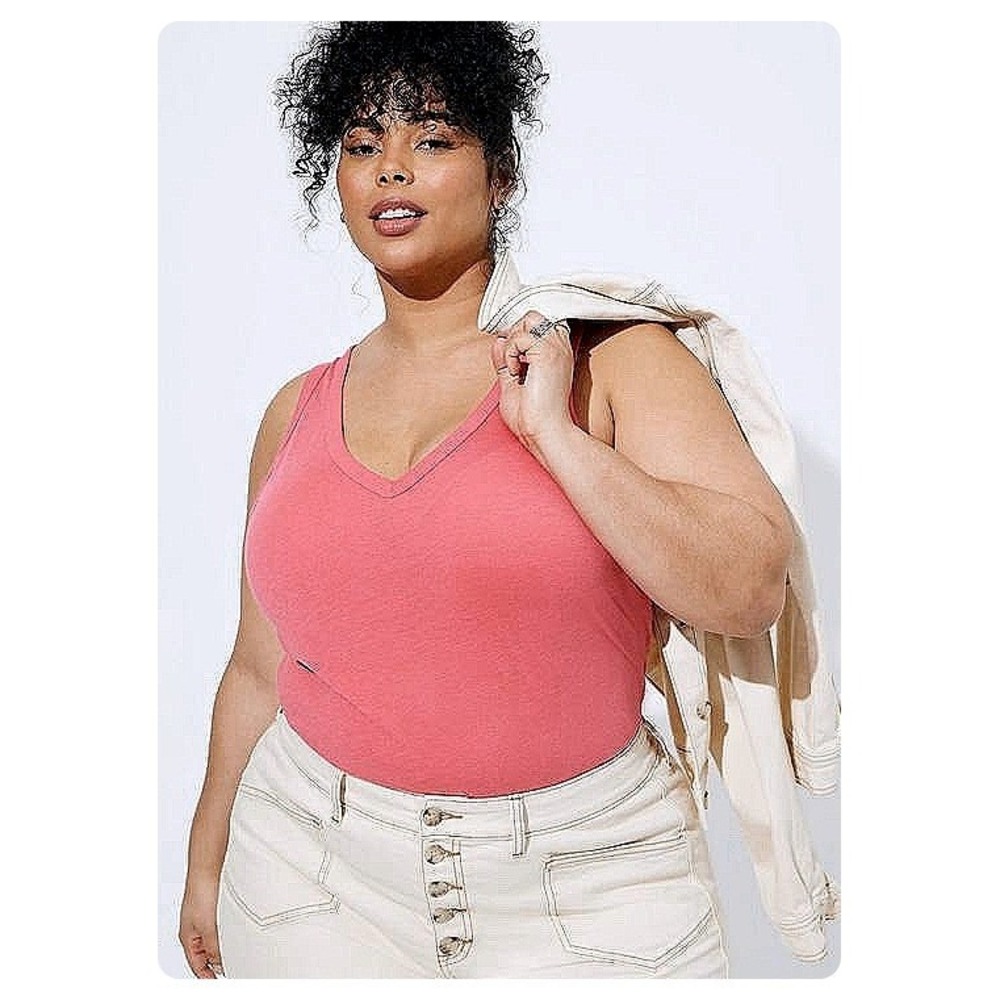 NWT Torrid Girlfriend Signature Jersey V-Neck Tank 5X